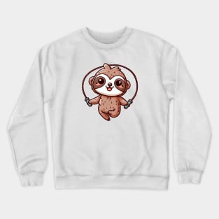 Sloth Skipping Rope Crewneck Sweatshirt